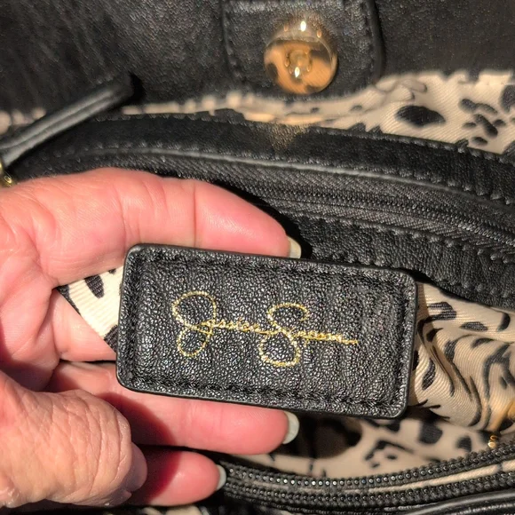 Jessica Simpson Black Studded Shoulder Bag - Picture 6 of 13